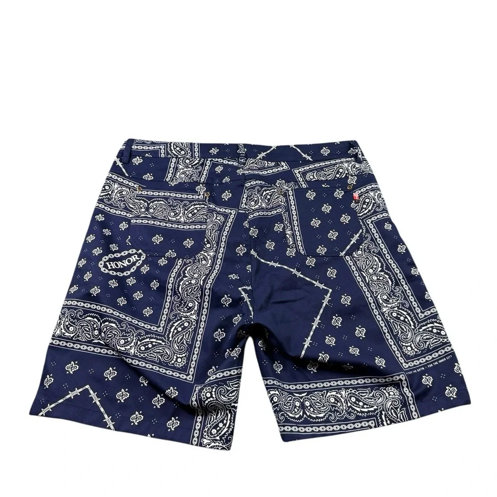Honor The Gift Blue White Bandana Chino Men’s Short Size 36 NWOT